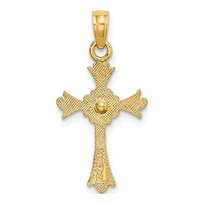 14K Two-Tone Gold Cross Pendant – view 5