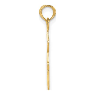 14K Yellow Gold I Heart My Sheriff Charm – view 3