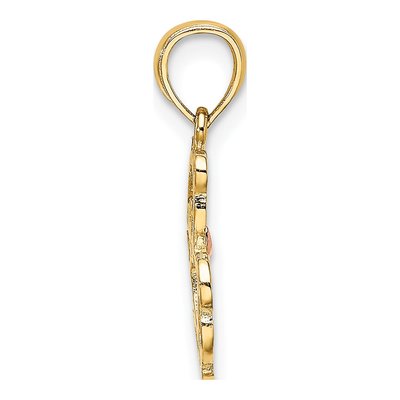 14K Two-Tone Gold Teddy Bear Charm – view 3