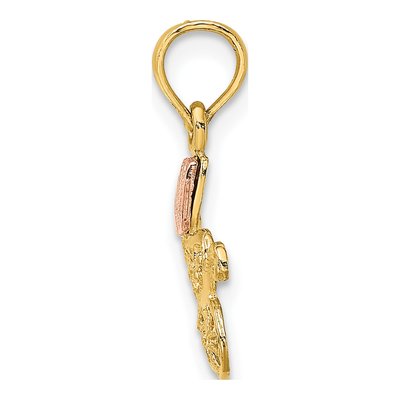 14K Two-Tone Gold Baby Carriage Charm – view 3