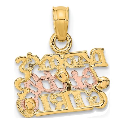 14K Two-Tone Gold Daddy's Little Girl Charm – view 5