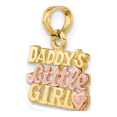 14K Two-Tone Gold Daddy's Little Girl Charm – view 6