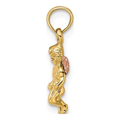 14K Two-Tone Gold Mini Guardian Angel Charm – view 3