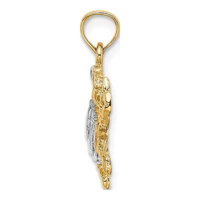 14K Yellow Gold Blue Crab Charm – view 3