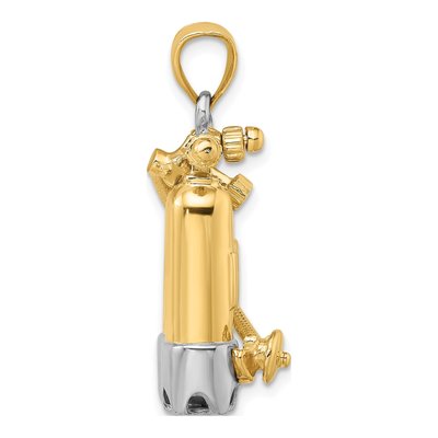 14K Yellow Gold 3-D Double Scuba Tanks Charm – view 3