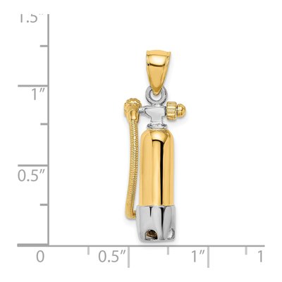 14K Yellow Gold 3-D Scuba Tank Charm – view 4