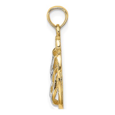 14K Yellow Gold Sanibel Island Flip Flop Charm – view 3