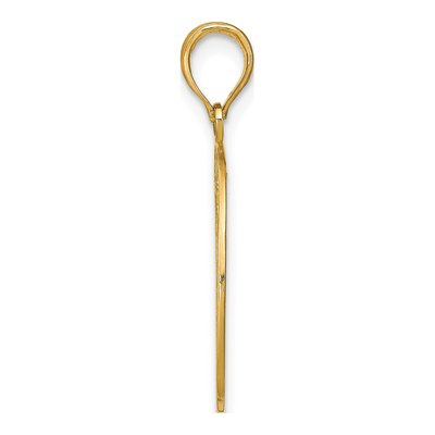 14K Yellow Gold Filigree Round Pendant – view 3