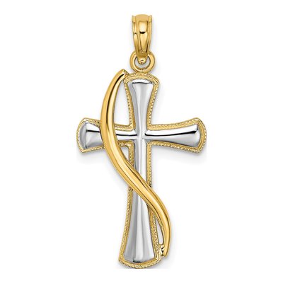 14K Yellow Gold Cross Pendant