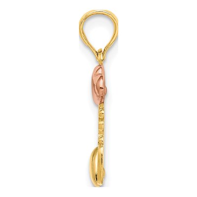 14K Two-Tone Gold I LOVE YOU Hearts Pendant – view 3