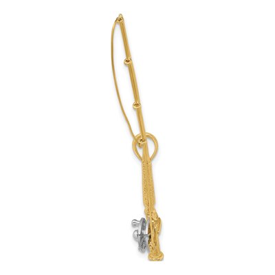 14K Yellow Gold Fly Fishing Rod Charm – view 2