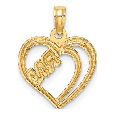14K Yellow Gold Double Hearts Pendant – view 5