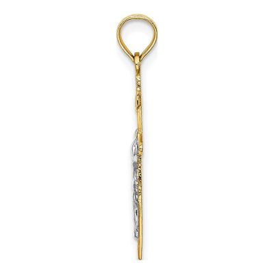 14K Yellow Gold INRI Crucifix Charm – view 3