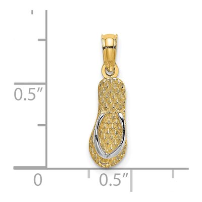 14K Yellow Gold Hawaii Flip-Flop Charm – view 4