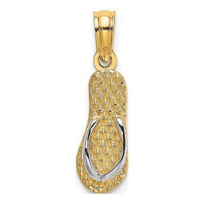 14K Yellow Gold Hawaii Flip-Flop Charm