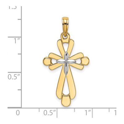 14K Yellow Gold Fancy Cross Pendant – view 4