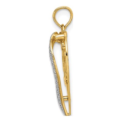 14K Yellow Gold Heart LOVE Charm – view 3