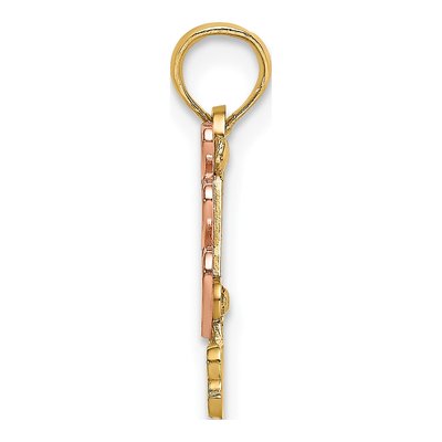 14K Two-Tone Gold Godmother Hearts Number 1 Pendant – view 3