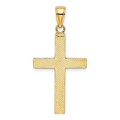 14K Yellow Gold Tubular Cross Pendant – view 5