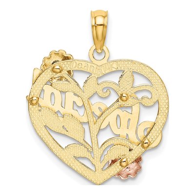 14K Two-Tone Gold Heart Pendant – view 5
