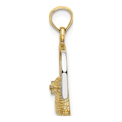 14K Yellow Gold Nantucket Basket Pendant – view 3