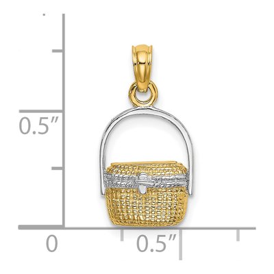 14K Yellow Gold Nantucket Basket Pendant – view 4