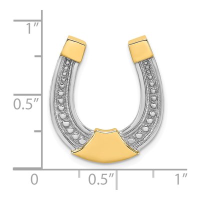 14K Yellow Gold Horseshoe Charm – view 4