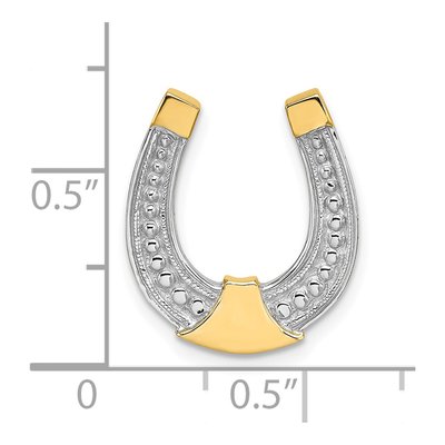 14K Yellow Gold Horseshoe Charm – view 4