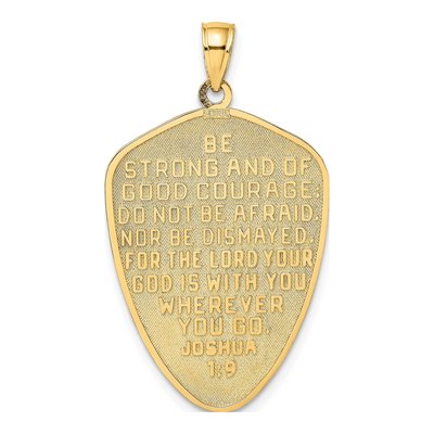 14K Yellow Gold Cross Shield Charm – view 5