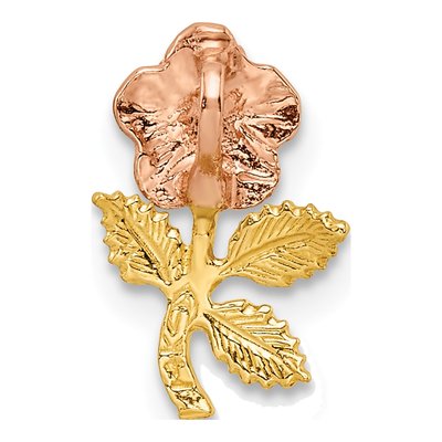 14K Two-Tone Gold Textured Slide Pendant – view 4