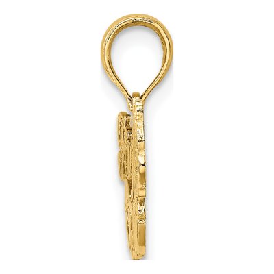 14K Yellow Gold Firefighter's Mom Pendant – view 3