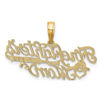 14K Yellow Gold Firefighter's Mom Pendant – view 5