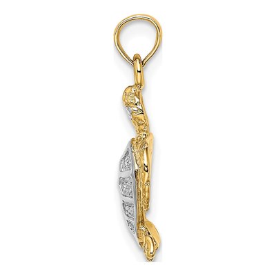 14K Yellow Gold Sea Turtle Charm – view 3