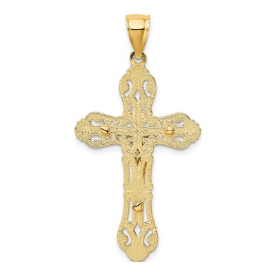 14K Two-Tone Gold Crucifix Charm – view 5