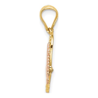 14K Two-Tone Gold Madre Heart Charm – view 3