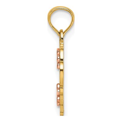 14K Two-Tone Gold Godmother Heart Number 1 Charm – view 3