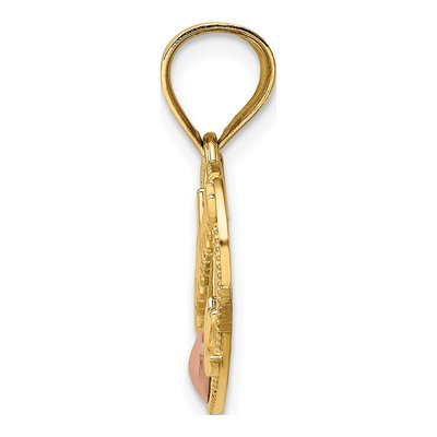 14K Two-Tone Gold Grandma Heart Frame Number 1 Charm – view 3
