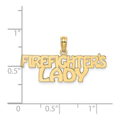 14K Yellow Gold Firefighter's Pendant – view 4