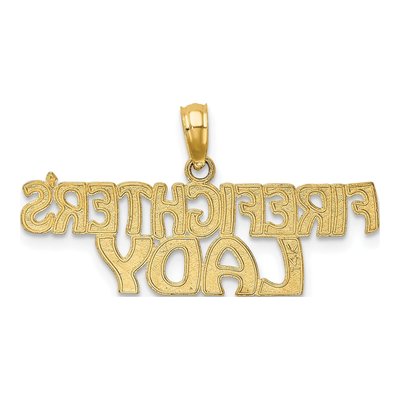 14K Yellow Gold Firefighter's Pendant – view 5