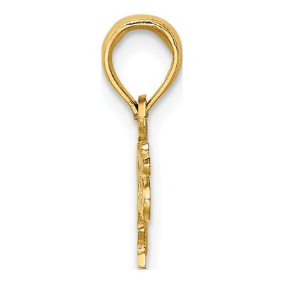14K Yellow Gold Firefighter's Wife Charm – view 3
