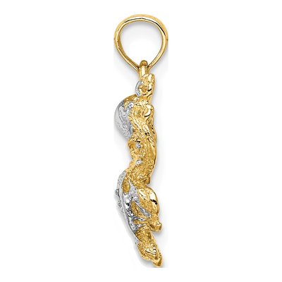 14K Yellow Gold Textured Octopus Charm – view 3