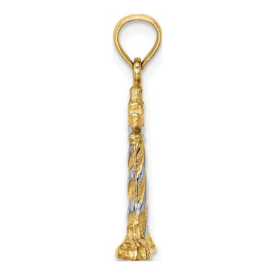 14K Yellow Gold 3-D Lighthouse Charm – view 3