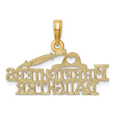 14K Yellow Gold Firefighter's Daughter Charm – view 5