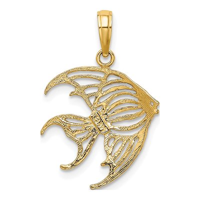 14K Yellow Gold Cut-Out Angelfish Charm – view 5