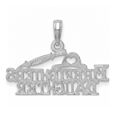 14K White Gold Firefighter's Daughter Charm – view 5