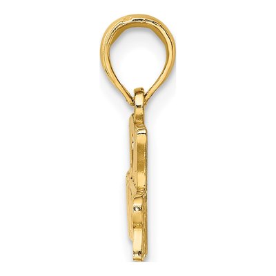 14K Yellow Gold I Heart My Firefighter Charm – view 3