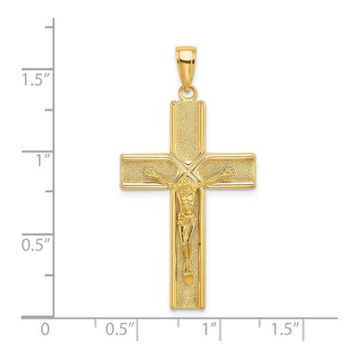 14K Yellow Gold Crucifix Pendant – view 4