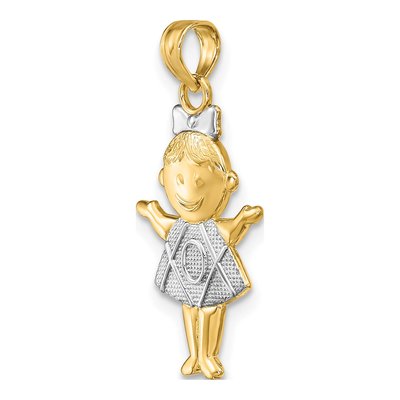14K Yellow Gold Girl Charm – view 6