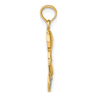 14K Yellow Gold Little Boy on Bicycle Pendant – view 3