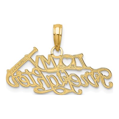 14K Yellow Gold I Heart My Firefighter Charm – view 5